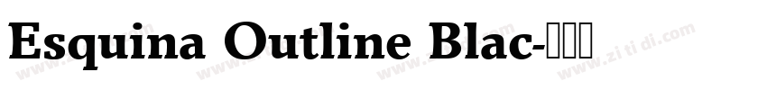 Esquina Outline Blac字体转换
